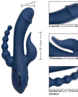 CALEXOTICS – VIBRATORE TRIPLO ORGASMO BLU