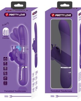 PRETTY LOVE – VIBRATORE MULTIFUNZIONE RABBIT 4 IN 1 FARFALLA VIOLA
