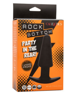 CALEXOTICS – ROCK BOTTOM TAPPO ANALE CONICO 10 VIBRAZIONI SILICONE NERO