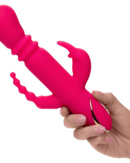 CALEXOTICS – JACK FANTASY TRIPLE VIBRADOR CALENTABLE RABBIT ROSA