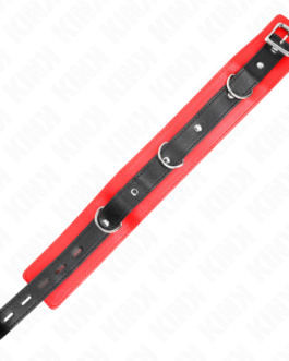 KINK – COLLARE CON CINTURA 65 CM CON CINTURINO ROSSO 54 X 4,5 CM