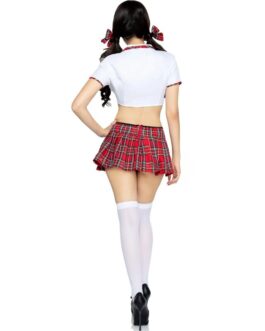 LEG AVENUE – COSTUME CLASSICO MISS COLLEGIATE ROSSO/BIANCO S/M