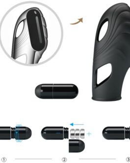 PRETTY LOVE – VIBRATORE DA DITA IN SILICONE LICH NERO