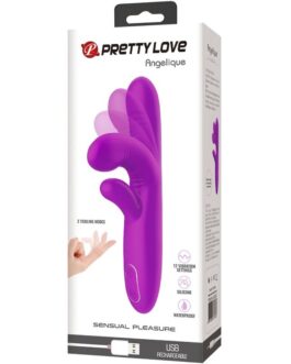 PRETTY LOVE – ANGELIQUE VIBRATORE MULTIFUNZIONE + STIMOLATORE CLITORIDE VIOLA