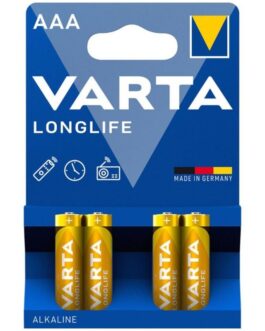 VARTA – BATTERIA ALCALINA AAA LONGLIFE LR03 BLISTER*4