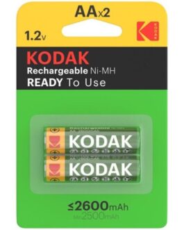KODAK – BATTERIA RICARICABILE HR6 AA 2600mAh BLISTER*2