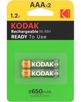 KODAK – BATTERIA RICARICABILE HR03 AAA 650mAh BLISTER*2