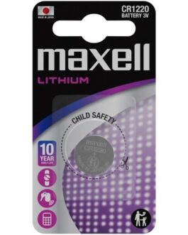 MAXELL – BATTERIA A BOTTONE AL LITIO CR1220 3V BLISTER*1