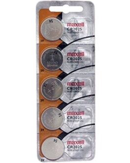 MAXELL – BATTERIA A BOTTONE AL LITIO CR2025 3V BLISTER*5