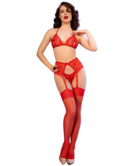 CHILIROSE – CR 4728 SET REGGISENO + PERIZOMA + CALZE NERO S