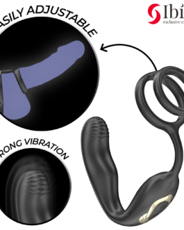 IBIZA – WIGGLE PLUG ANALE ROTANTE TELECOMANDATO CON VIBRAZIONE PERINEALE E ANELLI PER L’ESTENSIONE DEL PENE