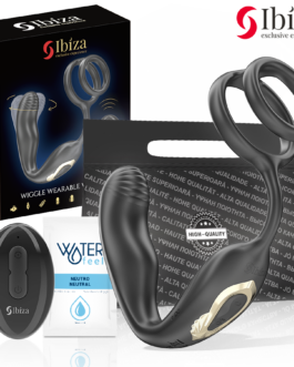 IBIZA – WIGGLE PLUG ANALE ROTANTE TELECOMANDATO CON VIBRAZIONE PERINEALE E ANELLI PER L’ESTENSIONE DEL PENE
