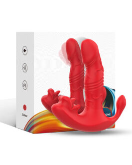 ARMONY – VIBRATORE ANALE PANTY C E STIMOLATORE PUNTO G TELECOMANDO ROSSO