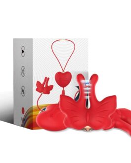 ARMONY – MORSETTI PER CAPEZZOLI MAGNETICI CON VIBRAZIONE A FORMA DI FARFALLA ROSSI