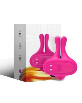 ARMONY – MORSETTI PER CAPEZZOLI MAGNETICI VIBRANTI A FORMA DI CONIGLIO ROSA