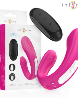 INTENSE – JANET DUAL STIMOLATORE E VIBRATORE A FORMA DI U CON TELECOMANDO ROSA