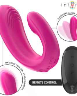 INTENSE – JANET DUAL STIMOLATORE E VIBRATORE A FORMA DI U CON TELECOMANDO ROSA
