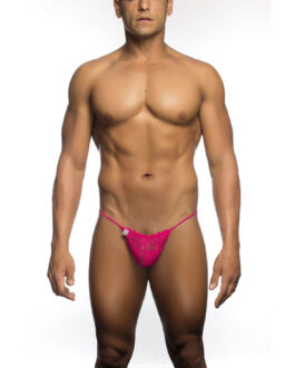 MOB – TANGA DE ENCAJE ROSA TALLA S/M