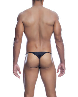 MOB – V-STRING DE MICROFIBRA NEGRA TALLA S/M