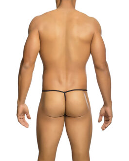 MOB – TANGA TRANSPARENTE CON FORMA DE T NEGRO TALLA S/M