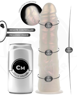 COCK MILLER – DILDO CON VENTOSA, LUCI E VIBRAZIONE CON TELECOMANDO BIANCO 21,5 CM