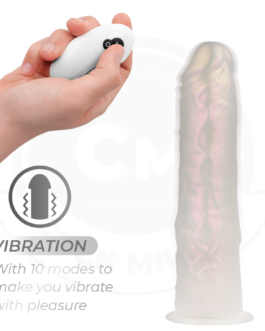 COCK MILLER – DILDO CON VENTOSA, LUCI E VIBRAZIONE CON TELECOMANDO BIANCO 19,5 CM