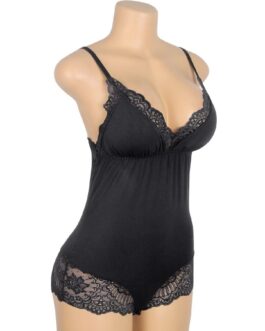 SUBBLIME – ORSACCHIOTTO CON DETTAGLI IN PIZZO FLOREALE NERO L/XL