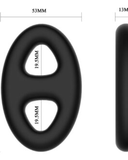 CRAZY BULL – ANELLO DOPPIO OVALE IN SILICONE