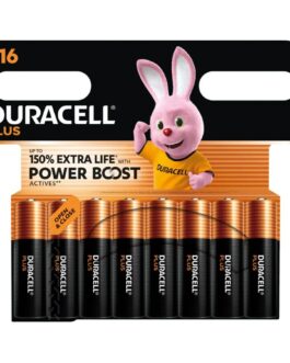 DURACELL – PLUS POWER BOOST BATTERIA ALCALINE AA LR6 BLISTER x 16