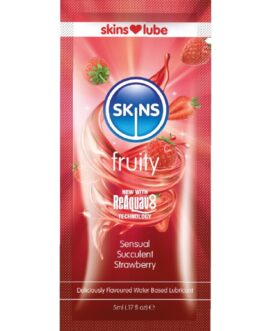 SKINS – LUBRIFICANTE FRUTTATO A BASE D’ACQUA FRAGOLA MONODOSE 5 ML