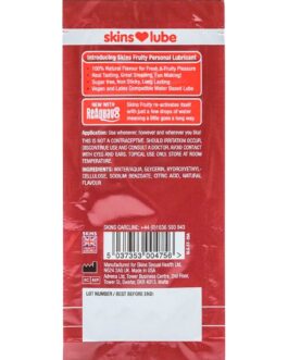 SKINS – LUBRIFICANTE FRUTTATO A BASE D’ACQUA FRAGOLA MONODOSE 5 ML