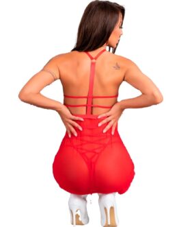 LIVCO CORSETTI FASHION – SANTAS CANDY LC 90722 CAMISA + TANGA NAVIDEÑO S/M