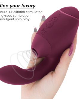 WOMANIZER – DUO NEXT STIMOLATORE DOPPIO CLITORIDEO E PUNTO G ROSA SCURO