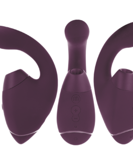 WOMANIZER – DUO NEXT STIMOLATORE DOPPIO CLITORIDEO E PUNTO G VIOLA SCURO