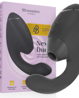 WOMANIZER – DUO NEXT STIMOLATORE DOPPIO CLITORIDEO E PUNTO G NERO