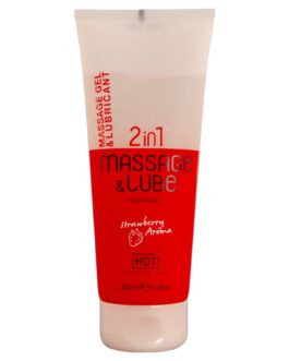 HOT – MASSAGE & GLIDE GEL 2IN1 FRAGOLA 200 ML