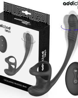 ADDICTED TOYS – PLUG ANALE CON VIBRAZIONE E OSCILLAZIONE A 360º E STIMOLATORE DEI TESTICOLI