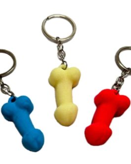 DIABLO PICANTE - PORTACHIAVI A FORMA DI PENE IN SILICONE COLORE FOSFORESCENTE ASSORTITO