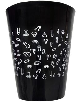 DIABLO PICANTE - TAZZA NERA 500 ML CON PENI BIANCHI