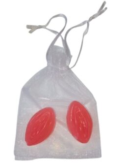 DIABLO PICANTE – 2 SAPONI PROFUMATI A FORMA DI VAGINA ROSSI