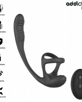 ADDICTED TOYS – PLUG ANALE CON VIBRAZIONE E OSCILLAZIONE A 360º E STIMOLATORE DEI TESTICOLI