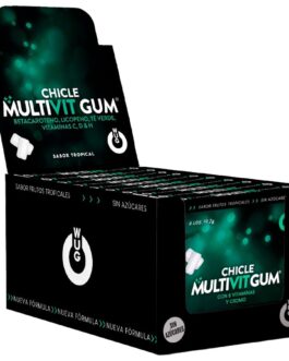 WUG GUM – MULTIVIT VITAMINA C, H, D, BETA-CAROTENE, LICOPENE E TÈ VERDE | ESPOSITORE 12 X 8 UNITÀ