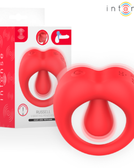 INTENSE – RUSSELL ANILLO VIBRADOR CON ESTIMULACIÓN DE CLÍTORIS ROJO