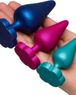 ROMP – KIT PER ALLENAMENTO ANALE LUSTER S/M/L CON BASE A FORMA DI FIORE