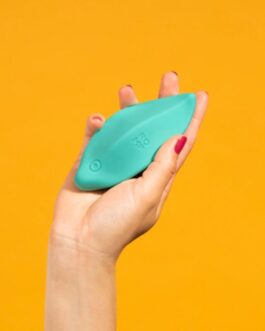ROMP – VIBRATORE A ONDE STIMOLATORE CLITORIDEO FORMA ERGONOMICA VERDE ACQUA