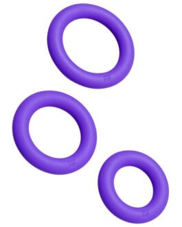 ROMP – REMIX TRIO SET DI 3 ANELLI PER PENE IN SILICONE VIOLA