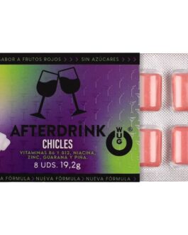WUG After Drink – La gomma da masticare funzionale che ti aiuta a recuperare le energie dopo una serata fuori. BLISTER DA 8 PEZZI