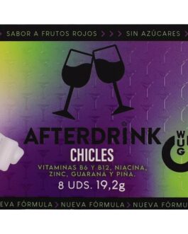 WUG After Drink – La gomma da masticare funzionale che ti aiuta a recuperare le energie dopo una serata fuori. BLISTER DA 8 PEZZI
