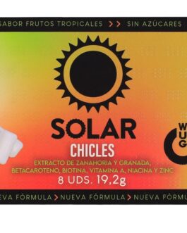 WUG solar – La gomma da masticare che prepara la pelle al sole. BLISTER DA 8 PEZZI
