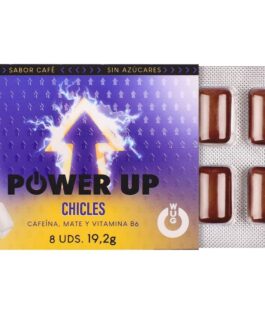 WUG Power Up – Gomma da masticare energetica per concentrazione e resistenza. BLISTER DA 8 PEZZI